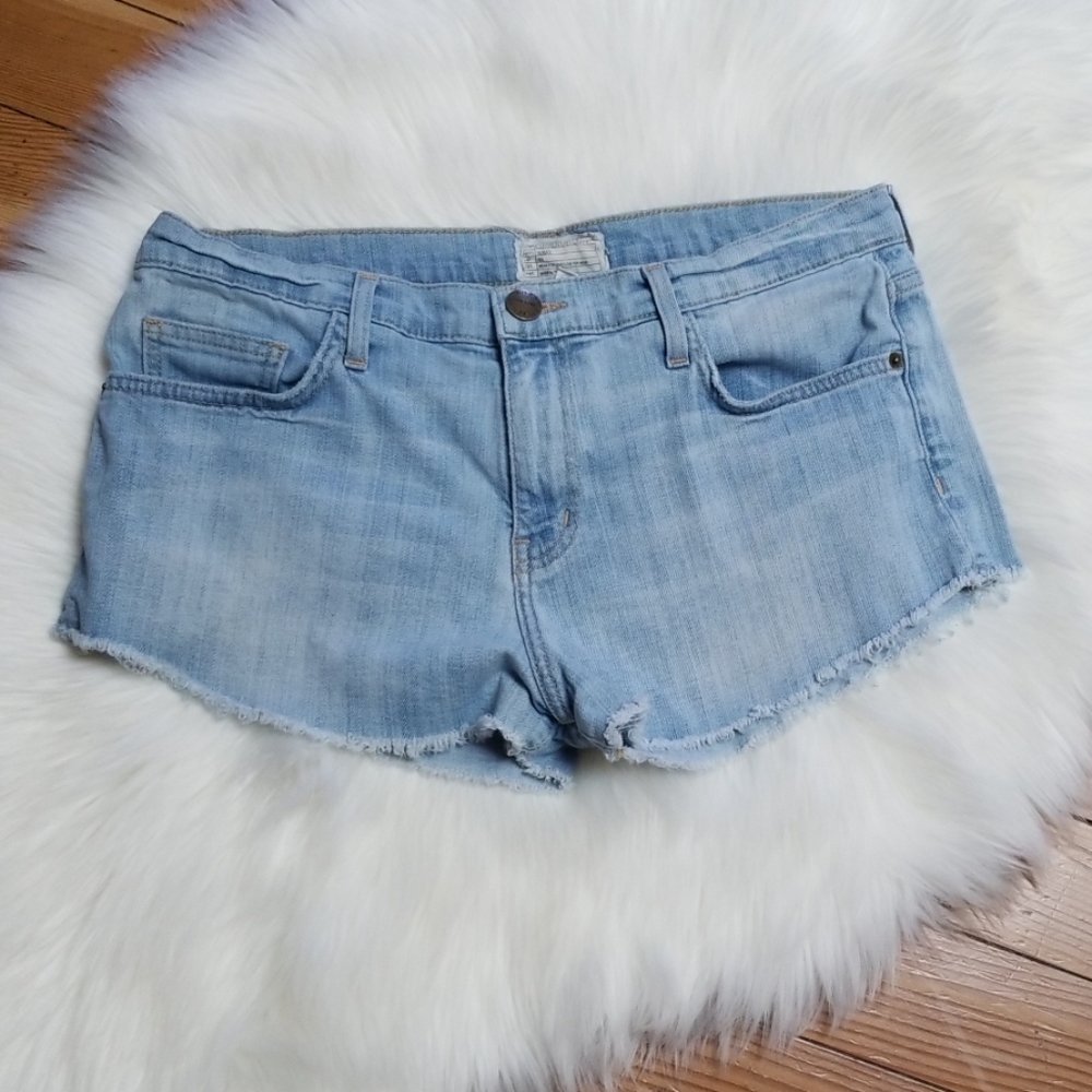 Current/Elliott jean short shorts distressed hem